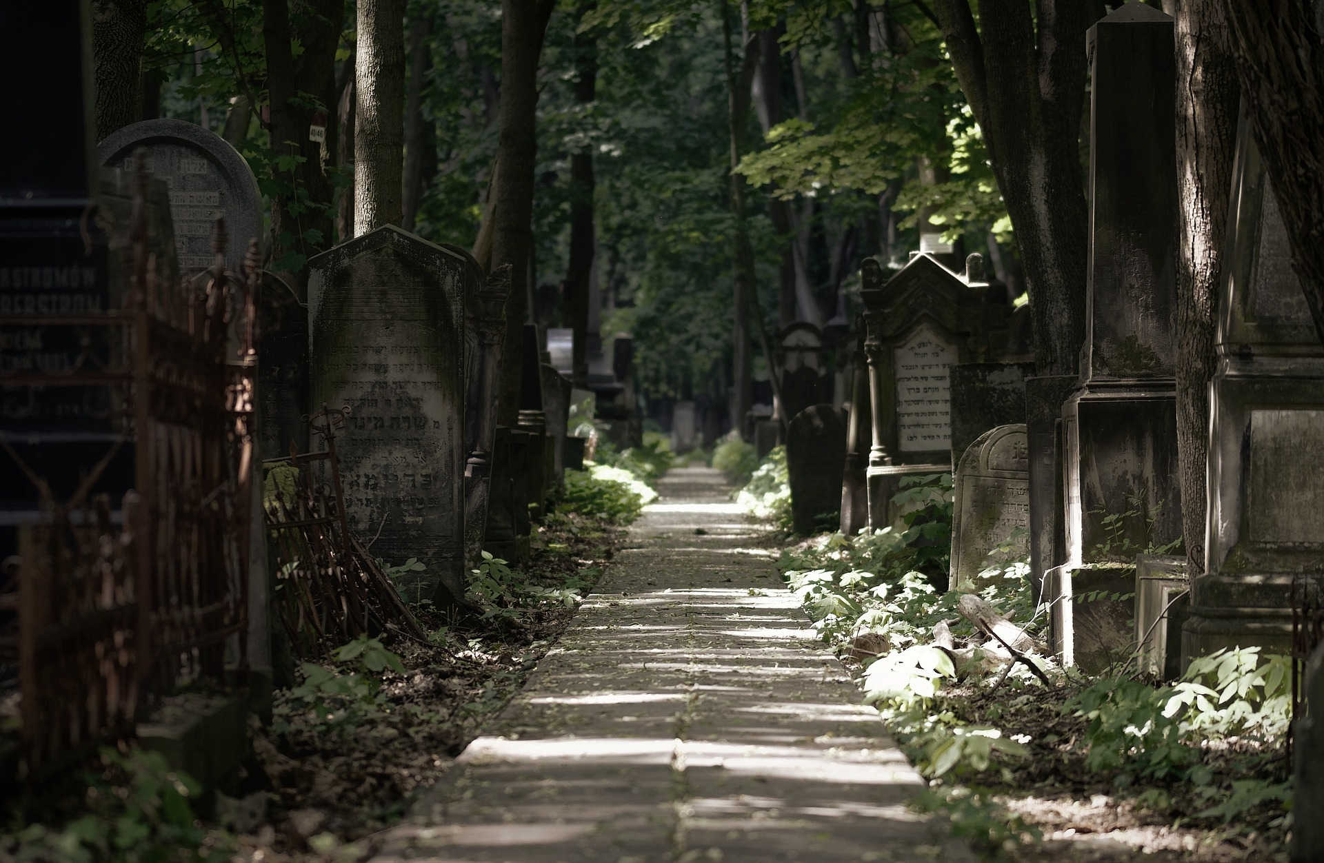 droga po cmentarzu